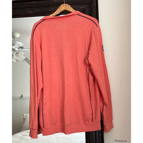 Men’s Wears Woody 1/4 Coral Zip Up Size Large - Picture 2 of 5